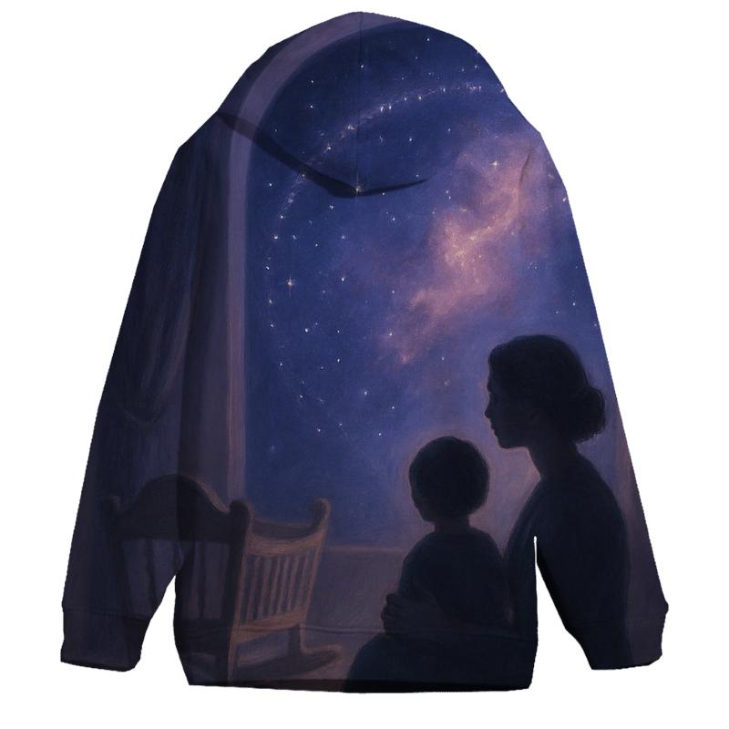 Starlit Cradle Of Love printed hoodies
