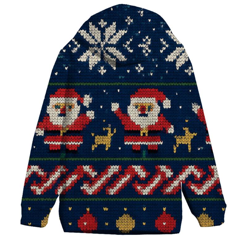 Cosmic Ugly Sweater Skyline Design embroidered hoodies