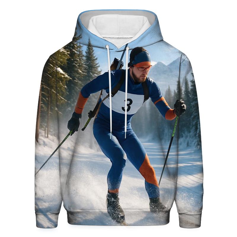 Winter Biathlon Adventure zip-up hoodies