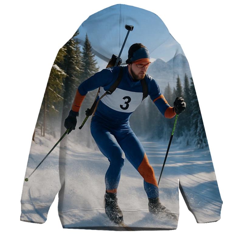 Winter Biathlon Adventure zip-up hoodies