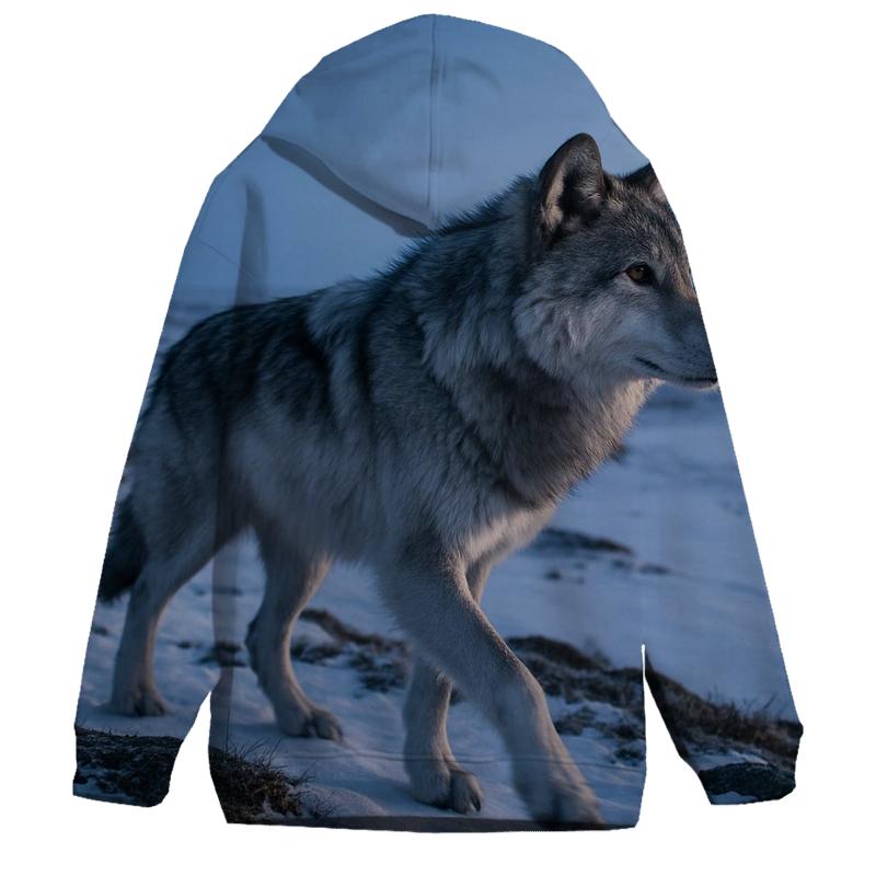 Wolf On Tundra Ridge hoodies fashion