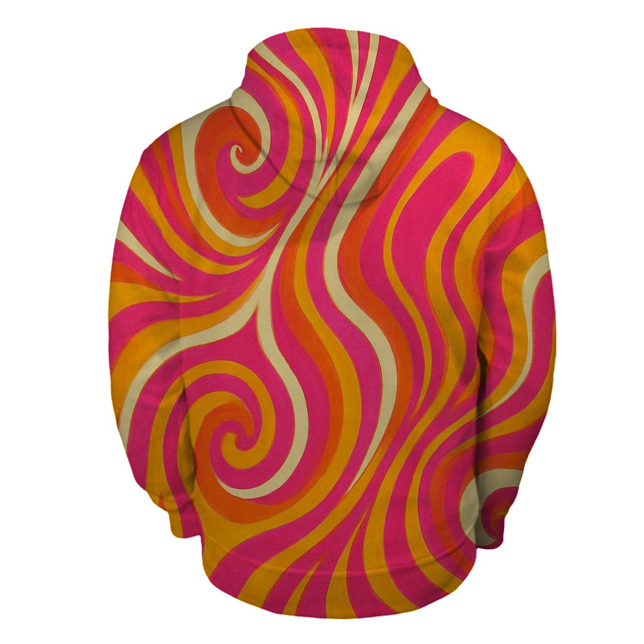 Funky Psychedelic Swirls heavyweight hoodies