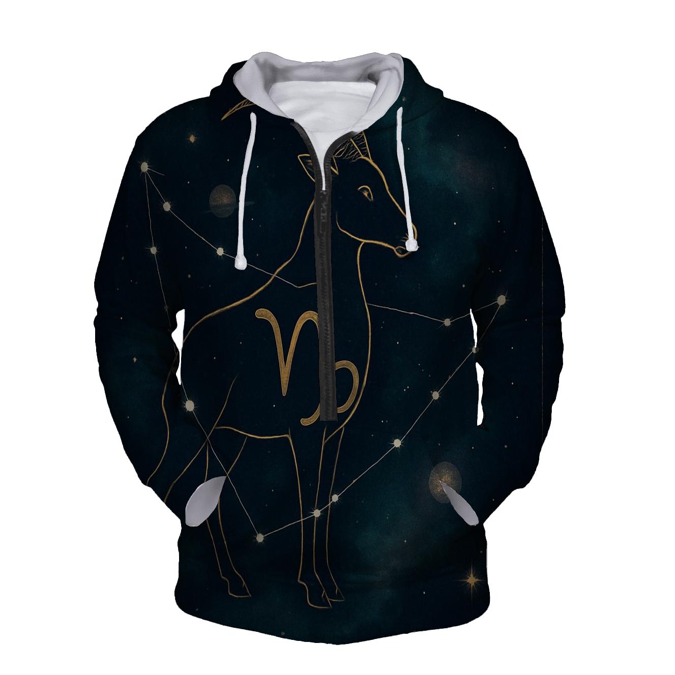 Stellar Capricorn Mountain Goat Nebula premium hoodies