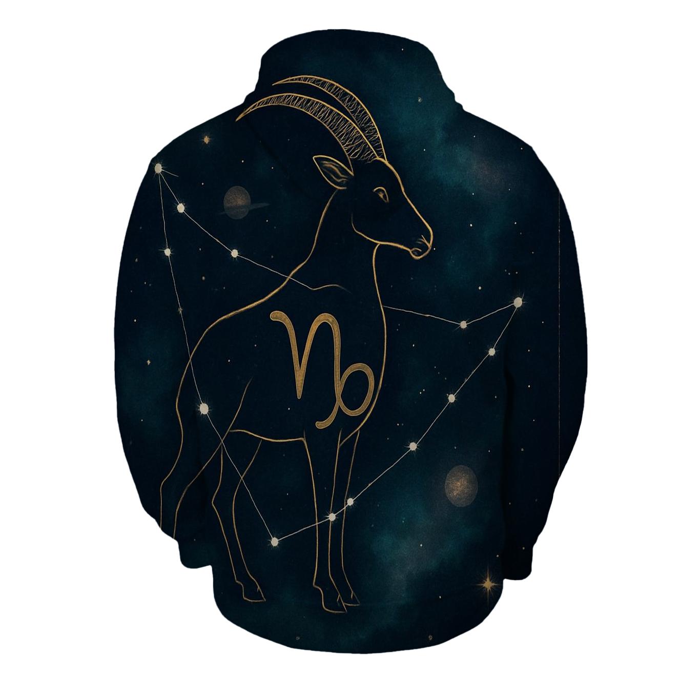 Stellar Capricorn Mountain Goat Nebula premium hoodies