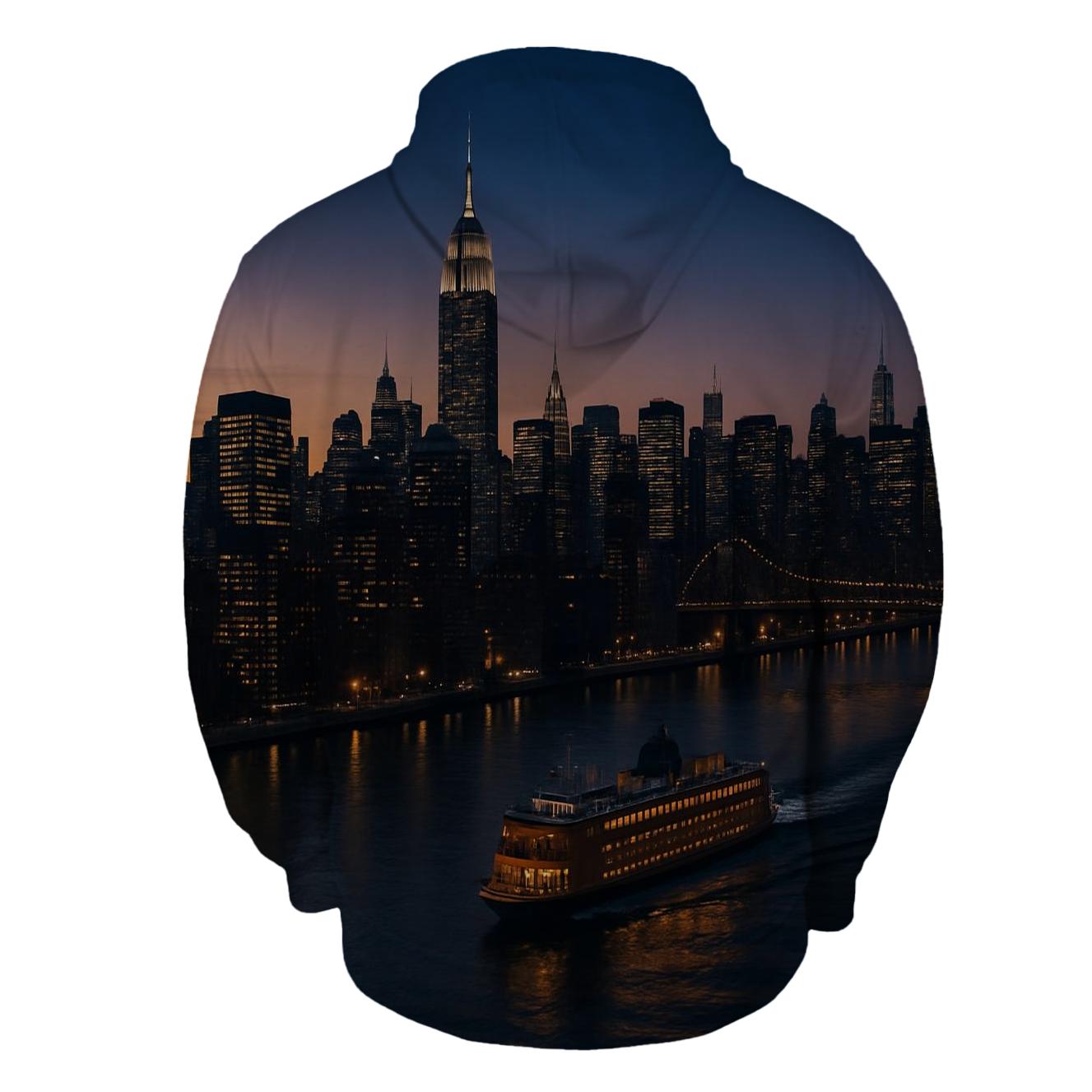 Twilight Ferry Over The East River hoodie styles