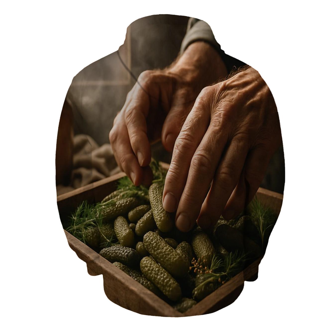 Market Conservatory Cornichon Harvest embroidered hoodies