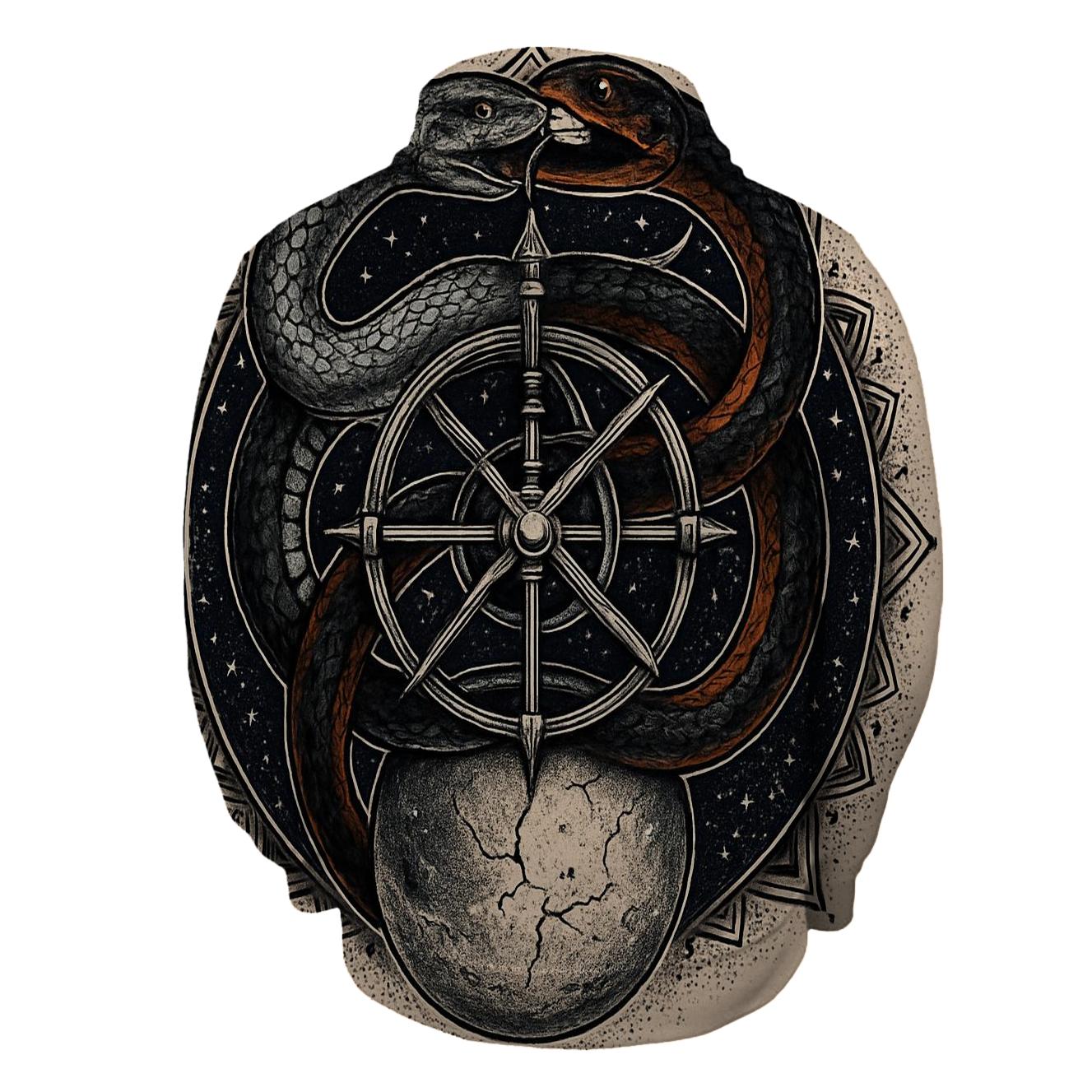 Serpent Halo Of Rebirth zip-up hoodies