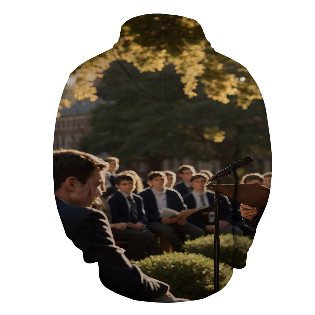 Campus Dialogue At Sunrise designer hoodies