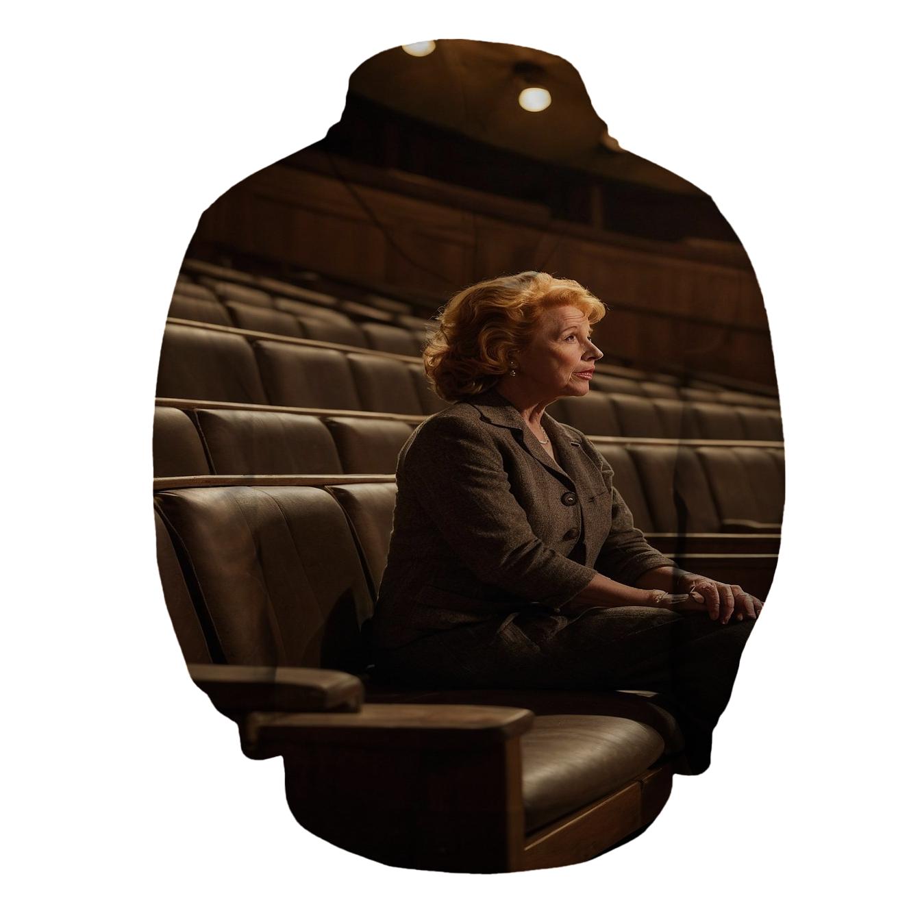 Polly Holliday Reflecting On Stage During Theater Rehearsal printed hoodies