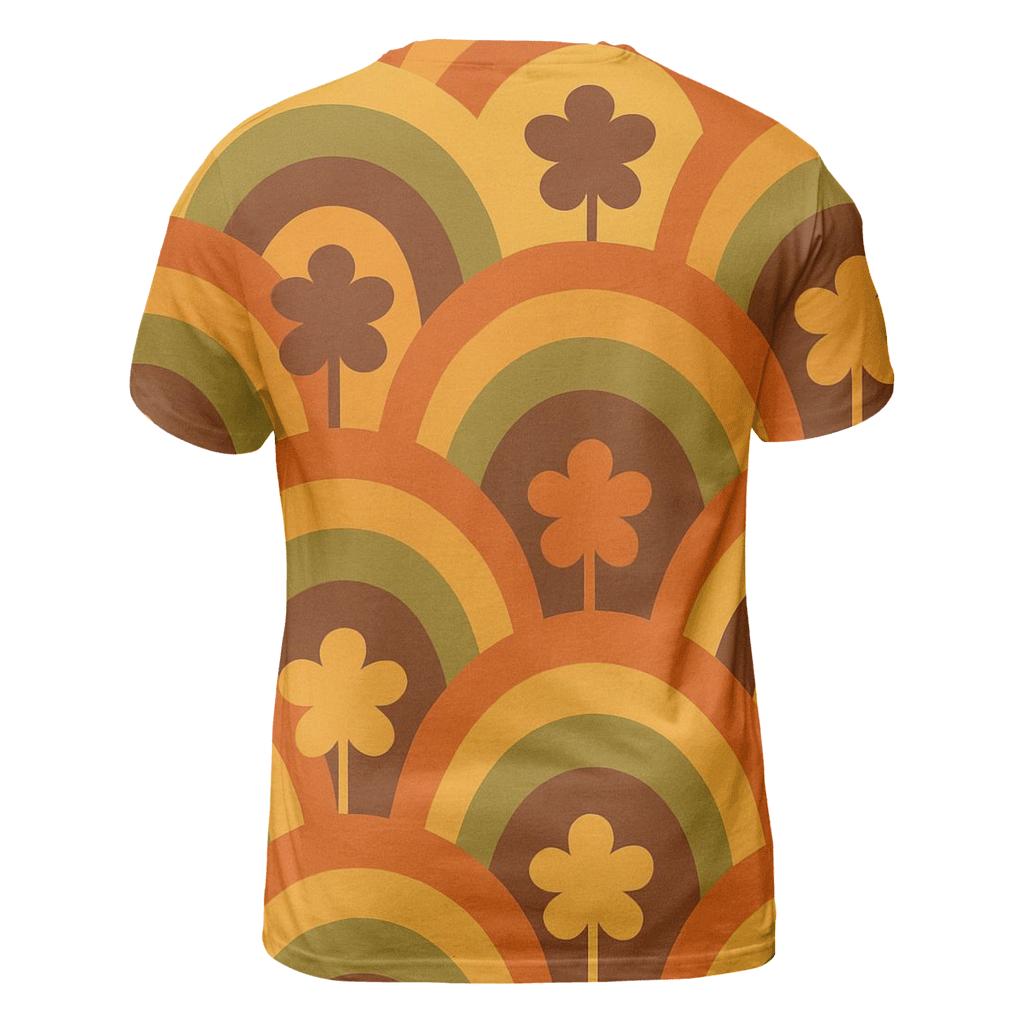 Sunburst Groove Pattern creative print fashion shirts