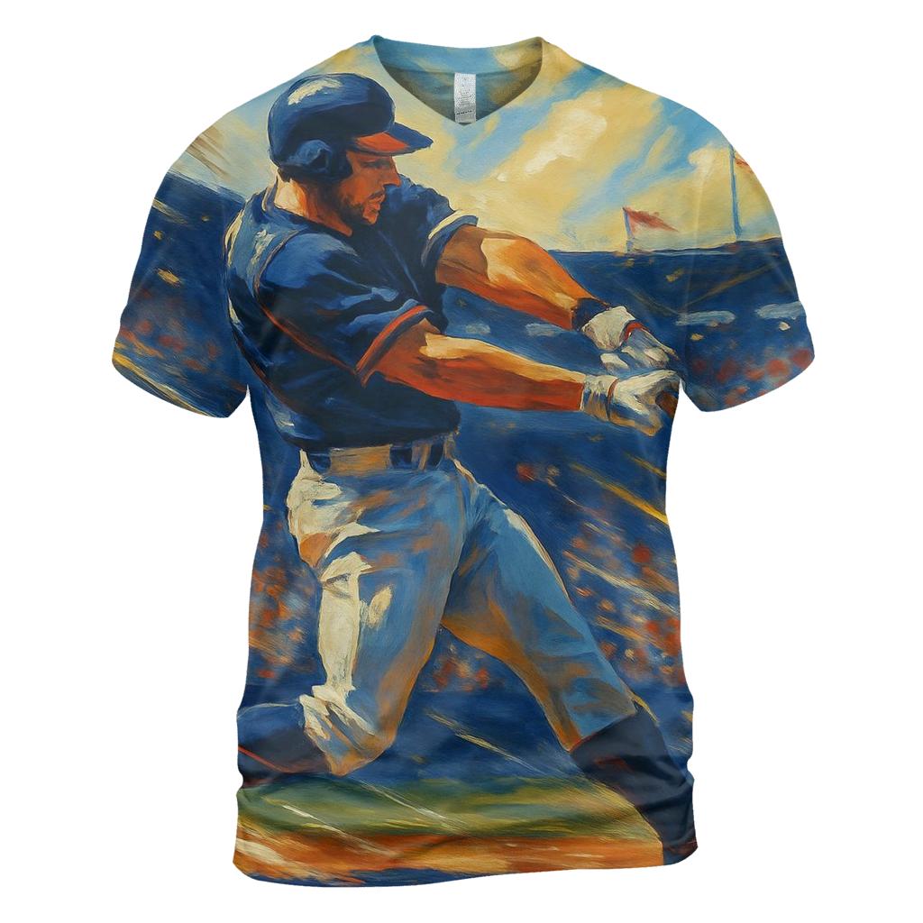 Baseball Action In United States custom all-over print shirts