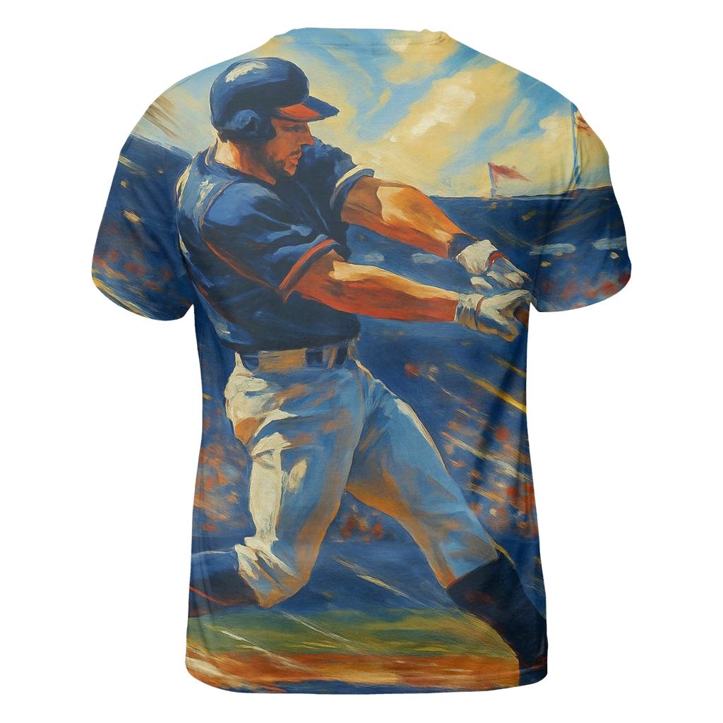 Baseball Action In United States custom all-over print shirts