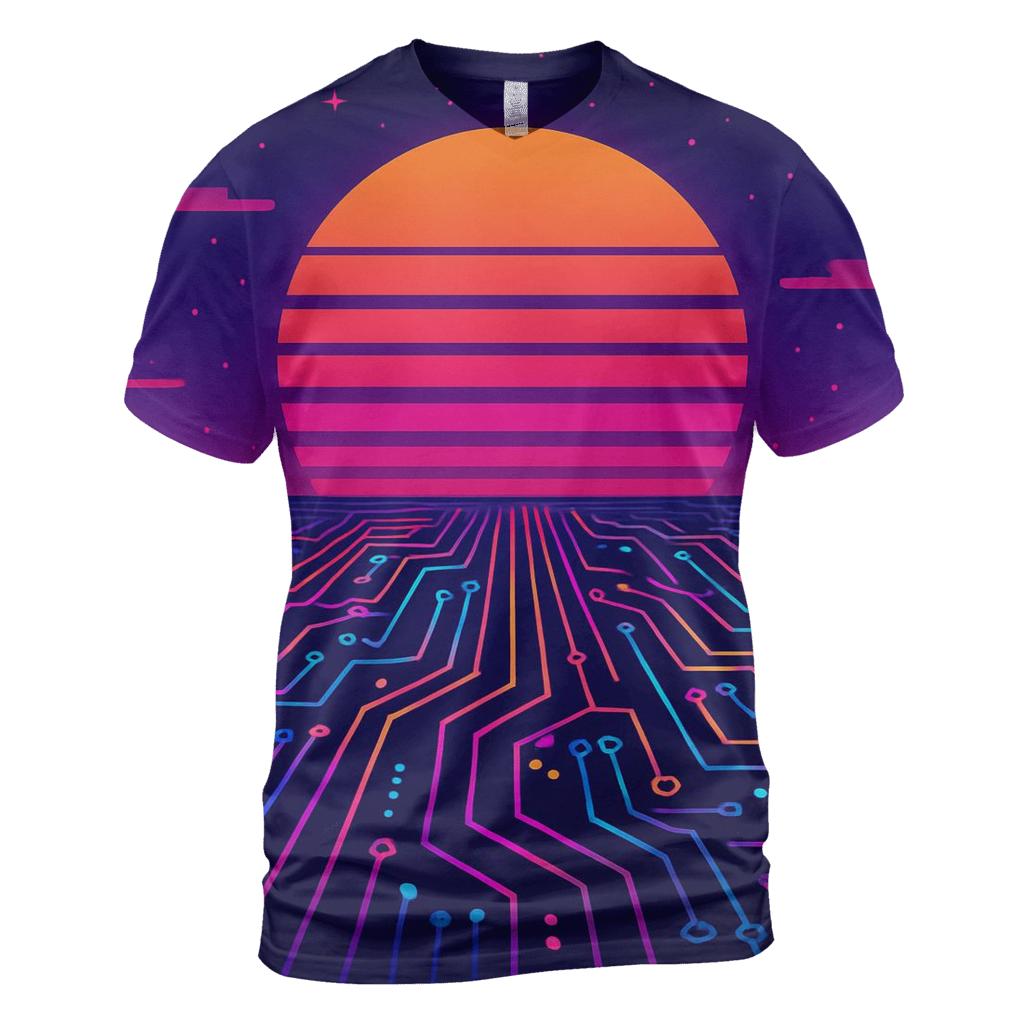 Digital Sunset Circuit custom all-over print shirts