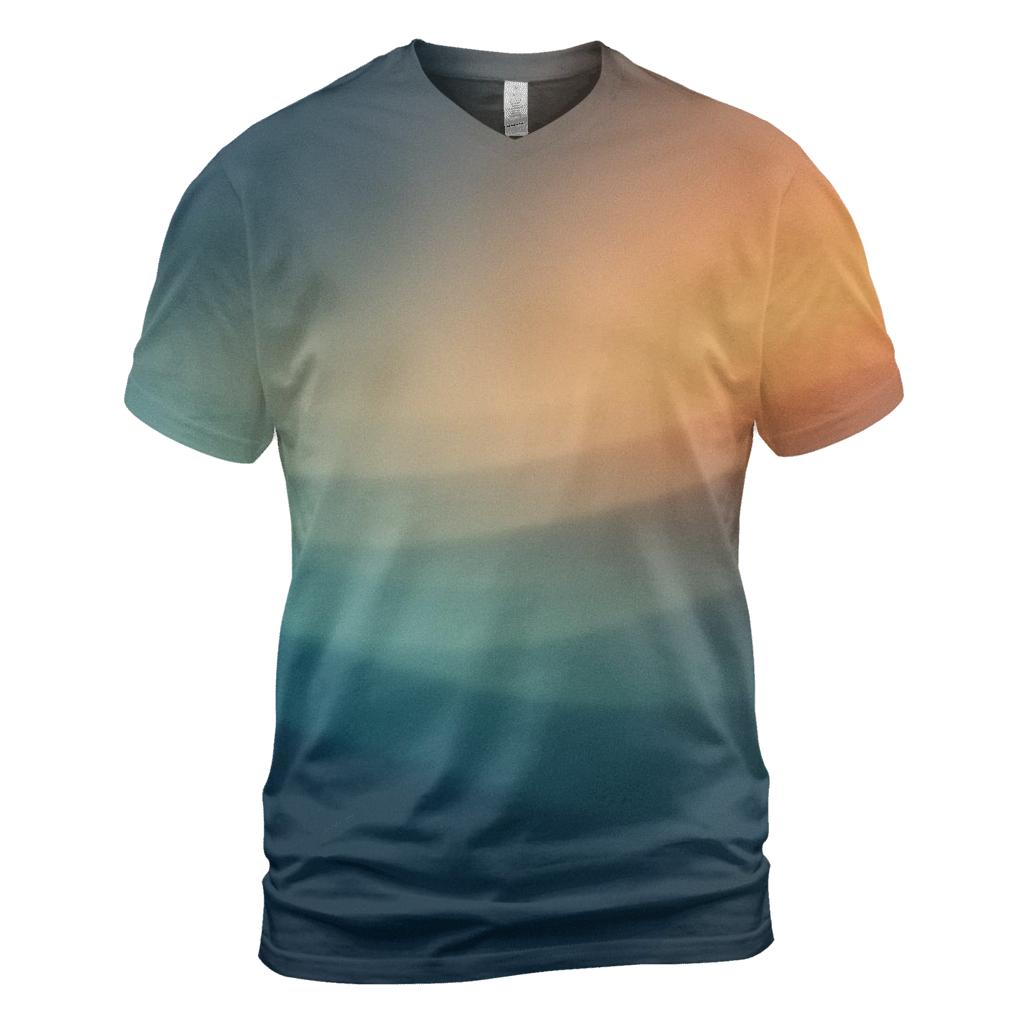 Cerulean Ember Drift creative print fashion shirts