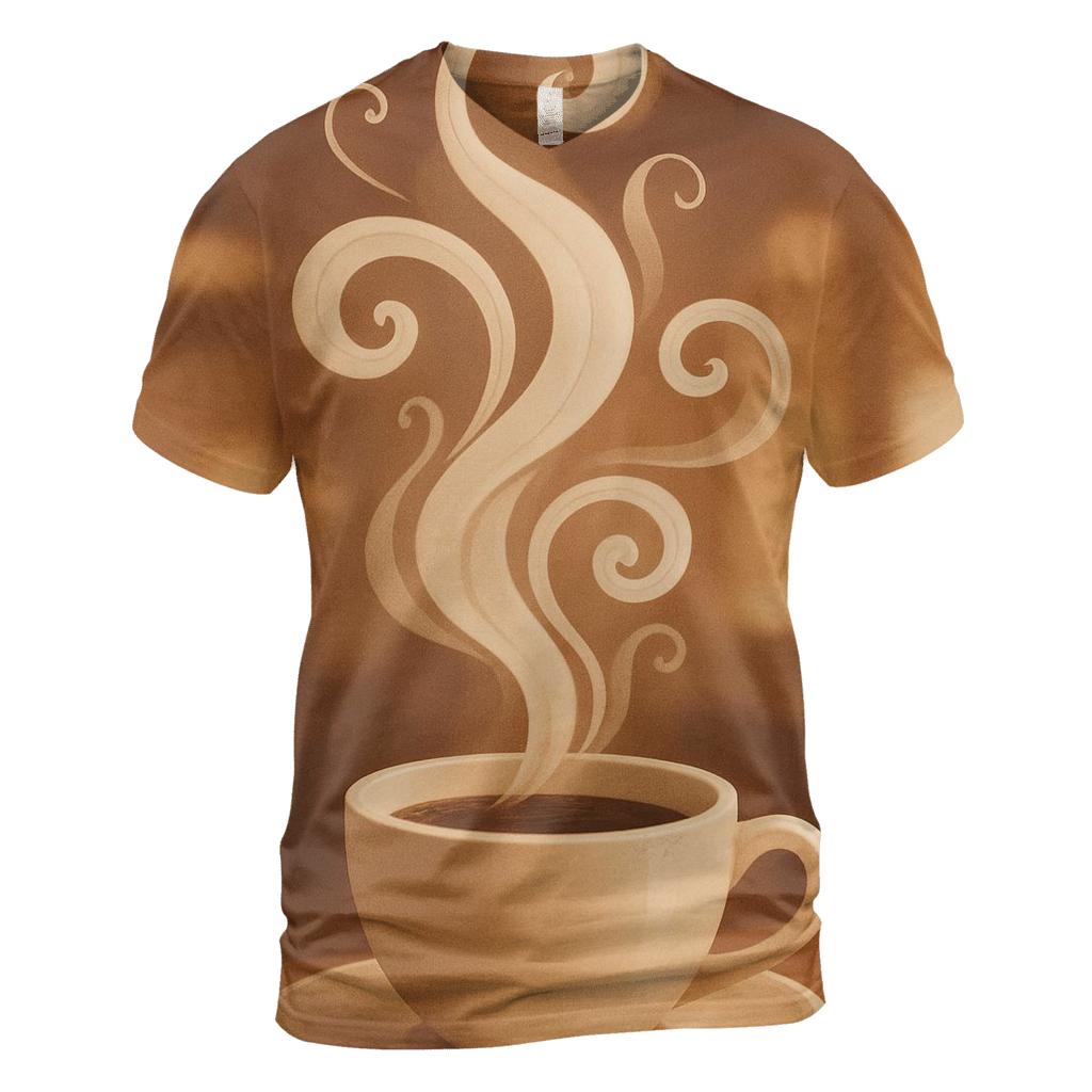 Steam Cascade vibrant all-over design tees