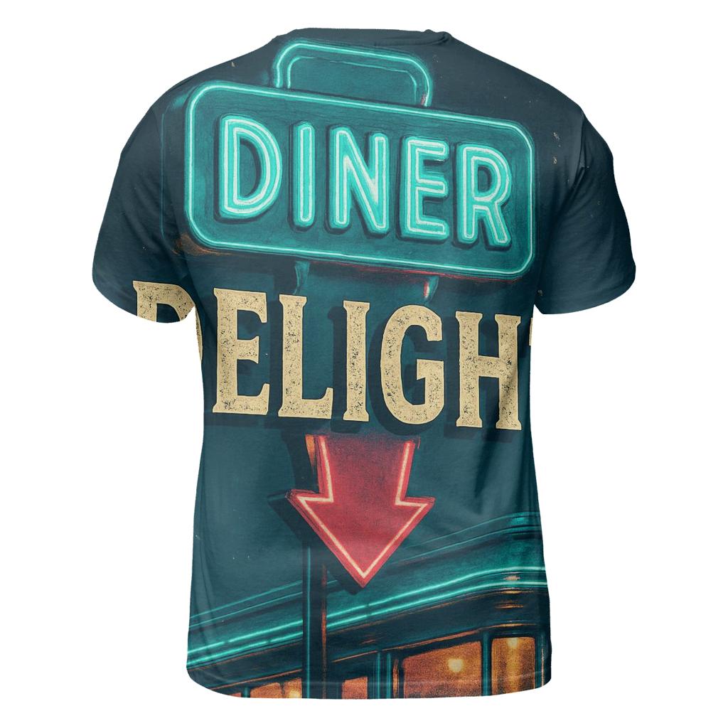 Retro Diner Neon Sign Poster creative print fashion shirts