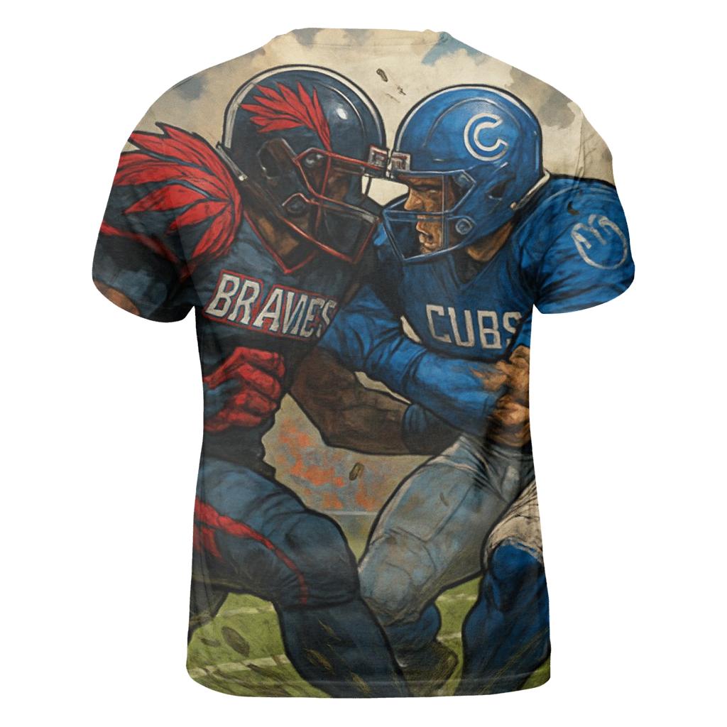 Gridiron Clash Braves And Cubs trendy printed shirt styles
