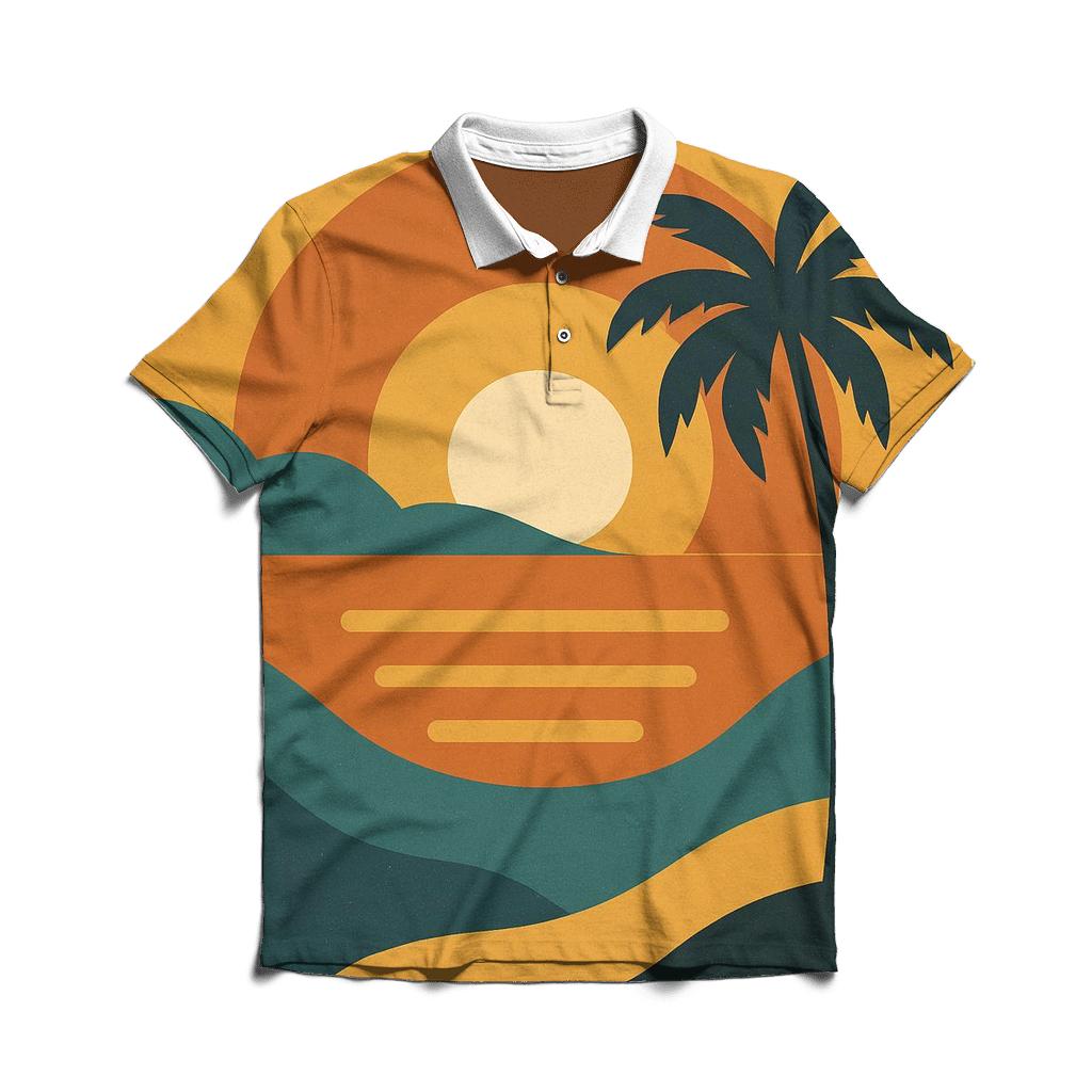 Mustard Groove Horizon branded logo polo shirts