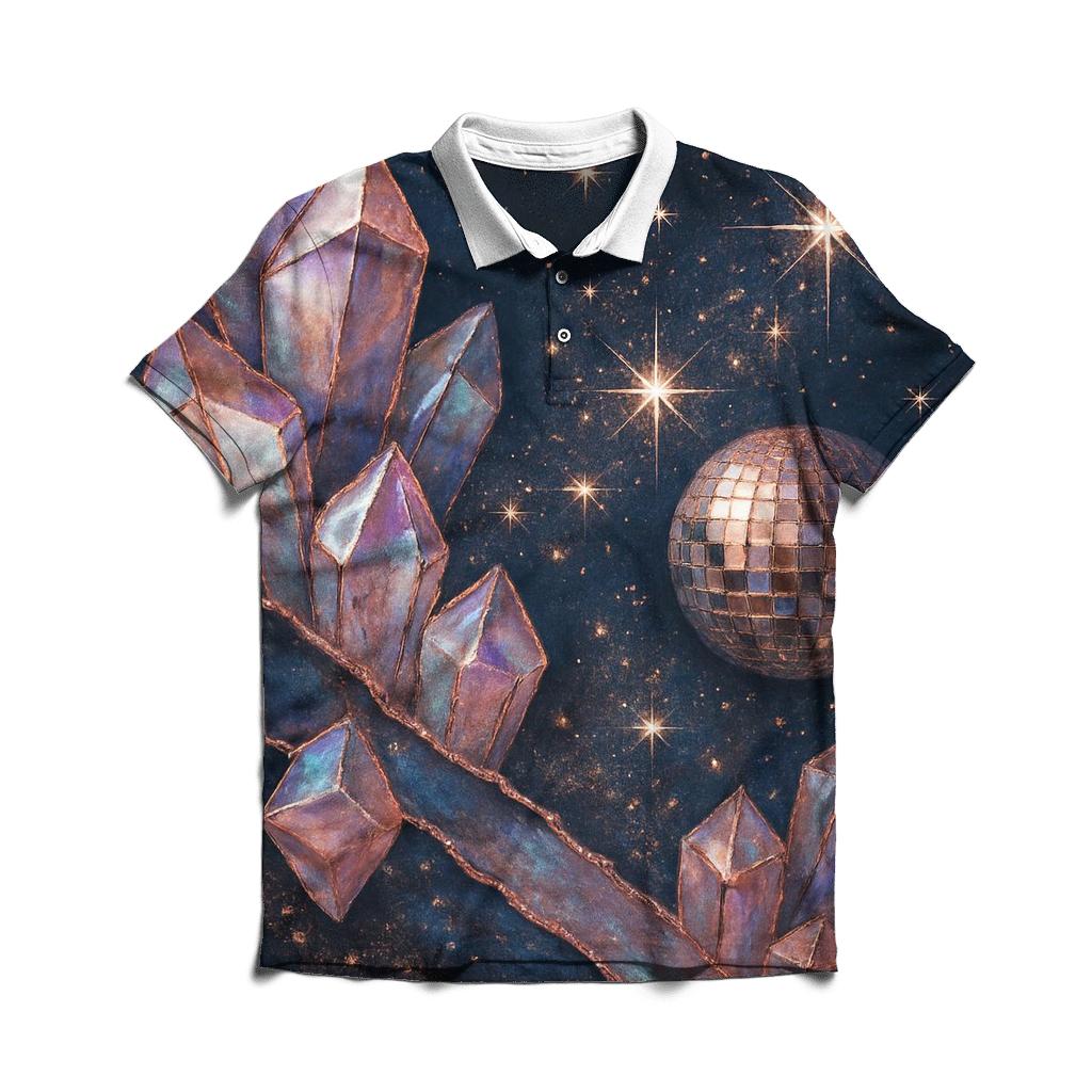Gilded Nebula Mosaic custom polo shirts
