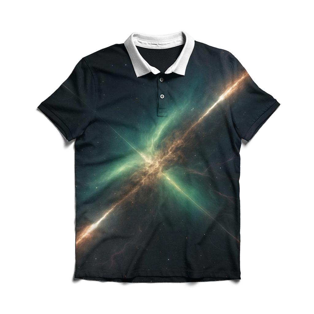 Auroral Jet Ribbon branded logo polo shirts