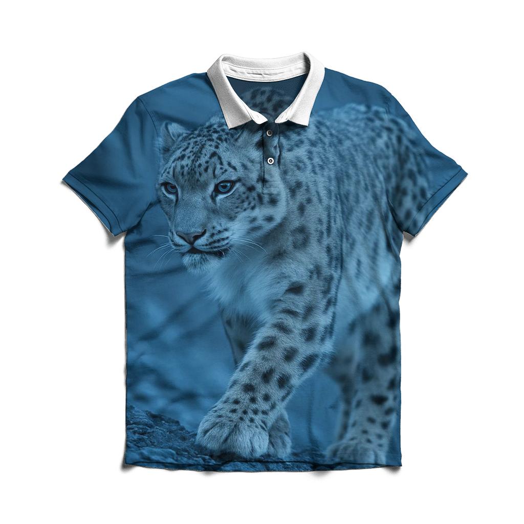 Blue Ridge Snow Leopard premium cotton polo shirts