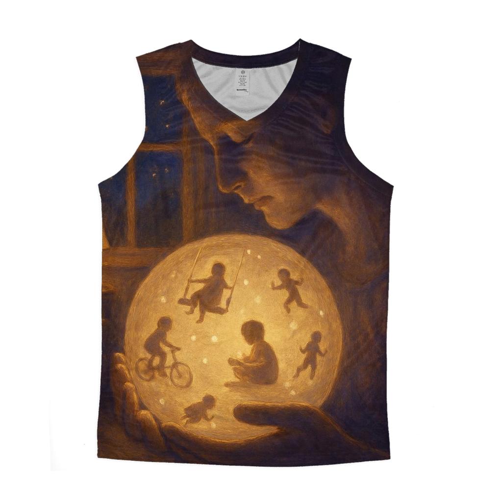 The Quiet Atlas Bearing Worlds Within cotton sleeveless tops