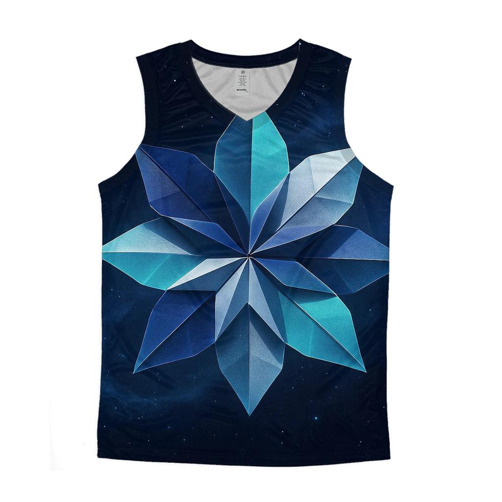 Celestial Origami Bloom sports performance tank tops