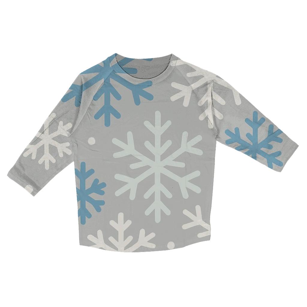 Whimsical Snowflake Medley personalized 3/4 sleeve tees
