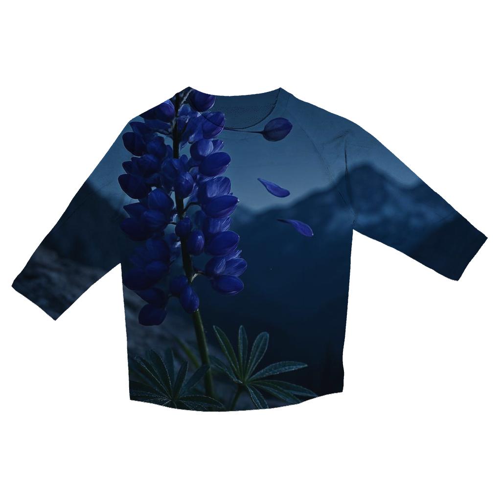 Midnight Alpine Lupine Study casual three quarter sleeve shirts