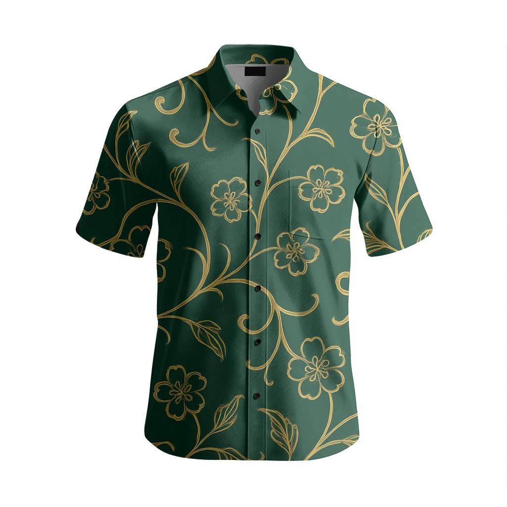 Regal Chinoiserie Vine premium embroidered apparel