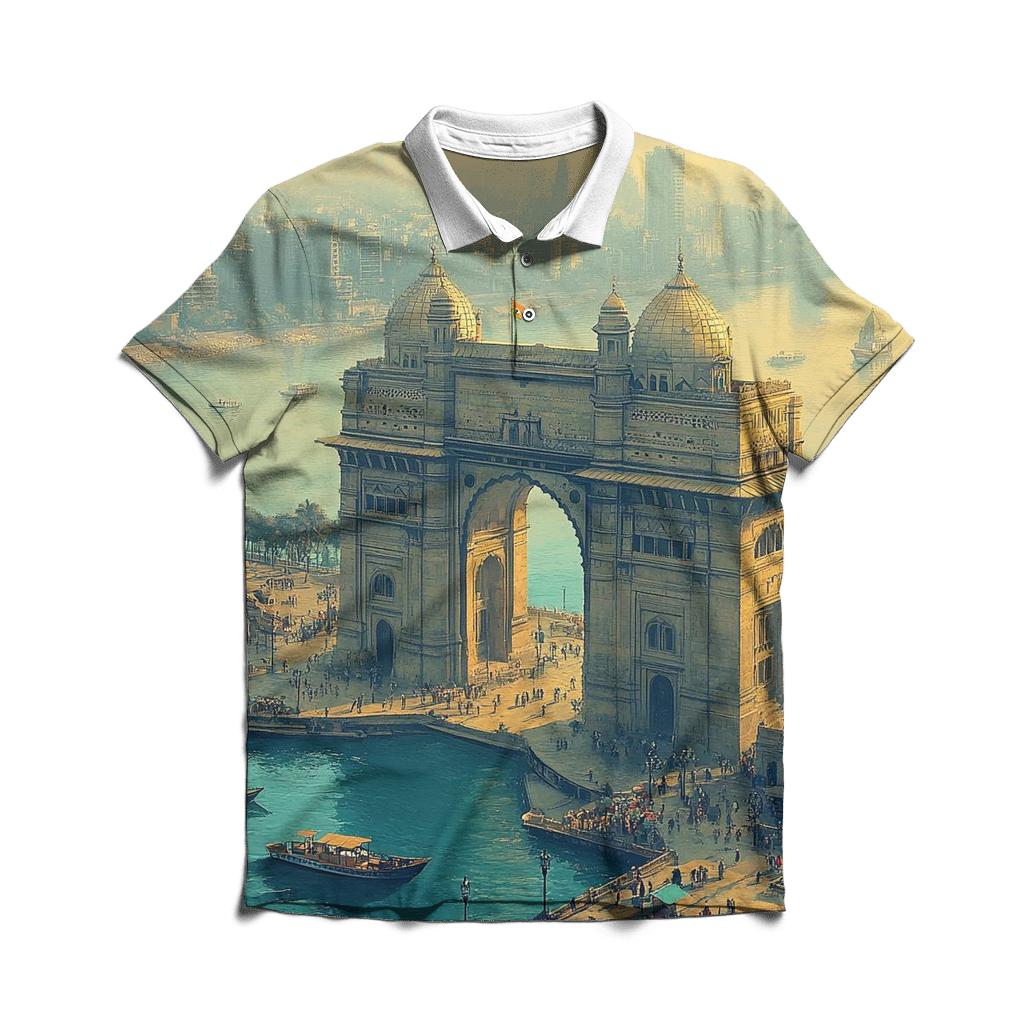 Gateway Of India - Mumbai premium cotton polo shirts