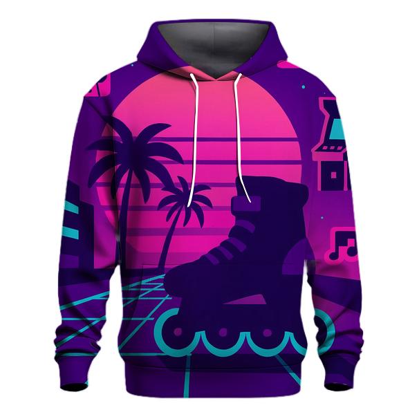 Neon Skateway Sunset printed hoodies