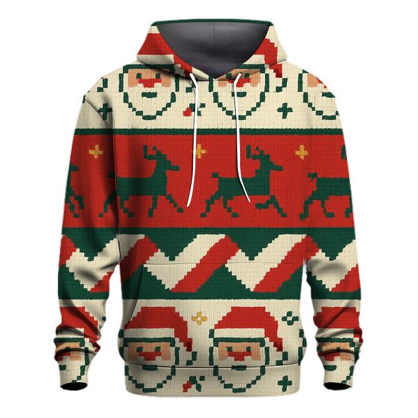 Pixel Patchwork Tinsel Parade Design pullover hoodies