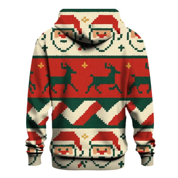Pixel Patchwork Tinsel Parade Design pullover hoodies