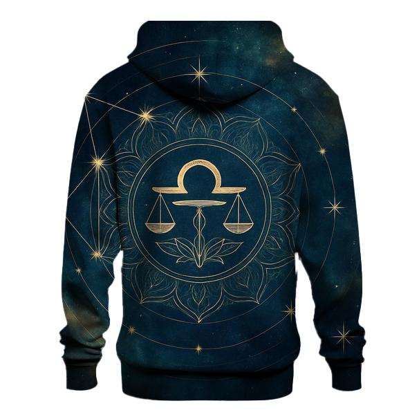 Stellar Libra Balance Mandala designer hoodies