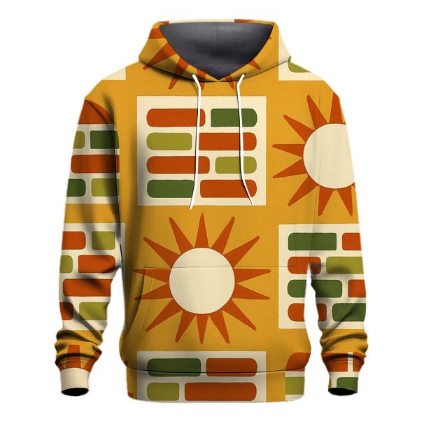 Sunburst Living Room Tiles embroidered hoodies