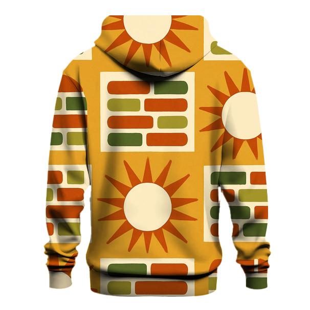 Sunburst Living Room Tiles embroidered hoodies