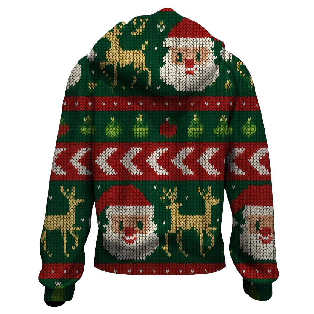 Tinsel Town Knit Panel Design zip-up hoodies