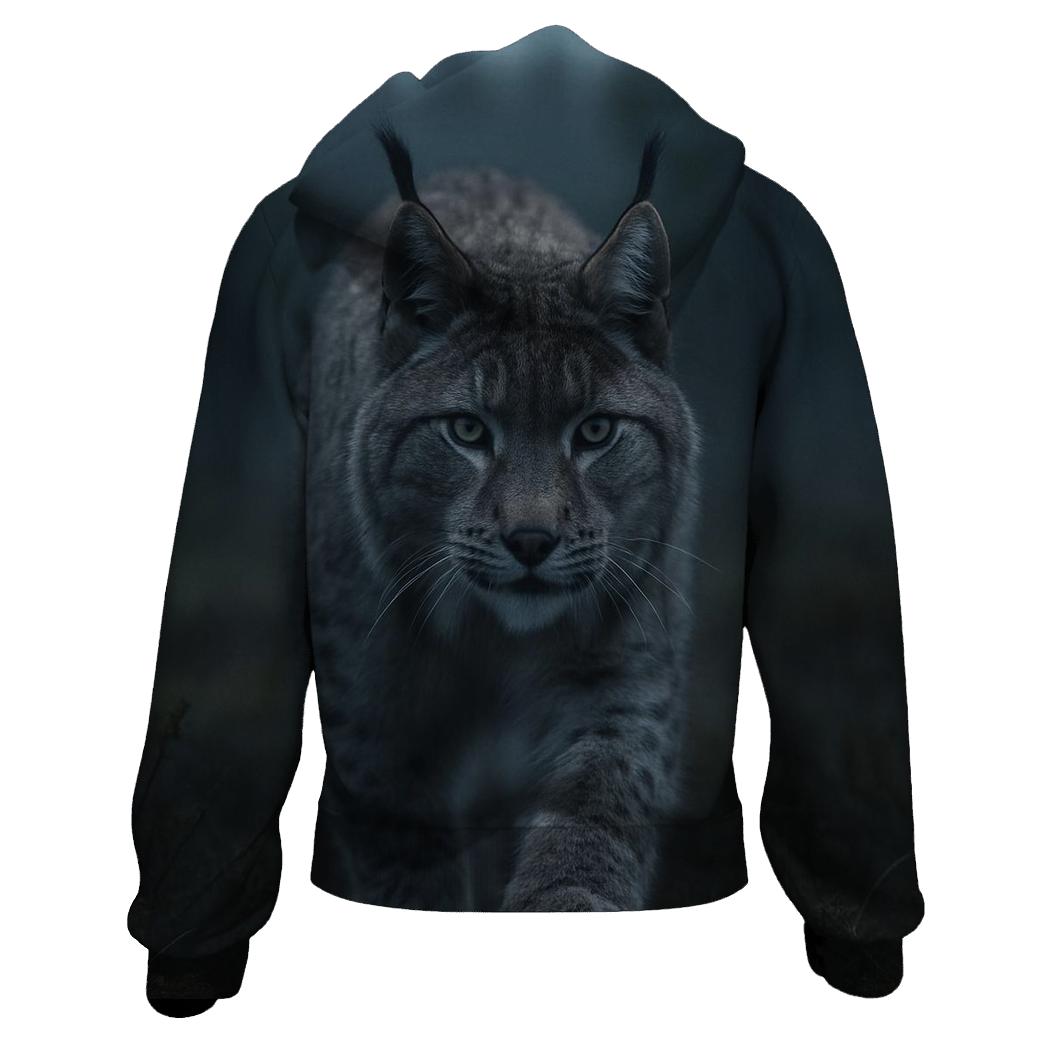 Mist Ridge Stalk — Eurasian Lynx printed hoodies