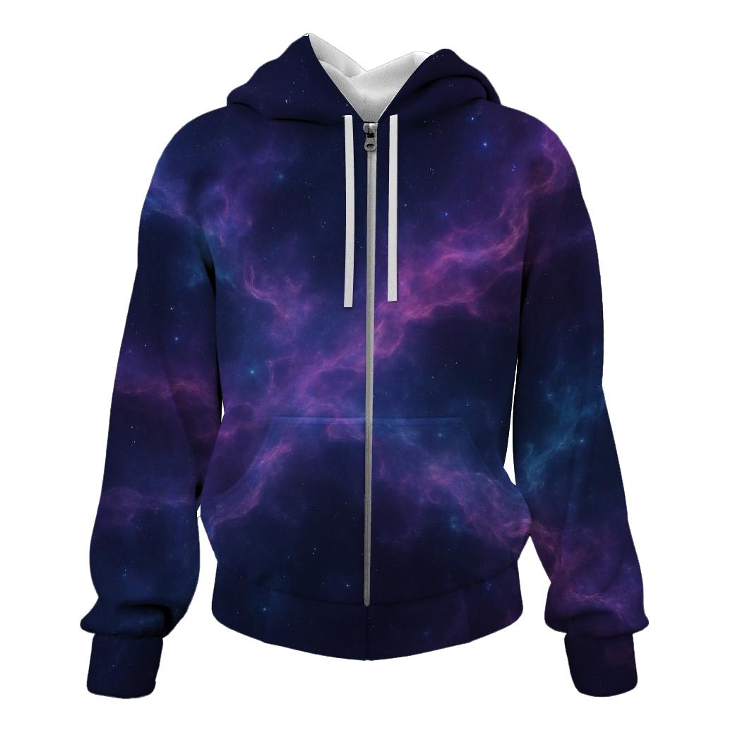 Luminous Nebula Filament Tapestry printed hoodies