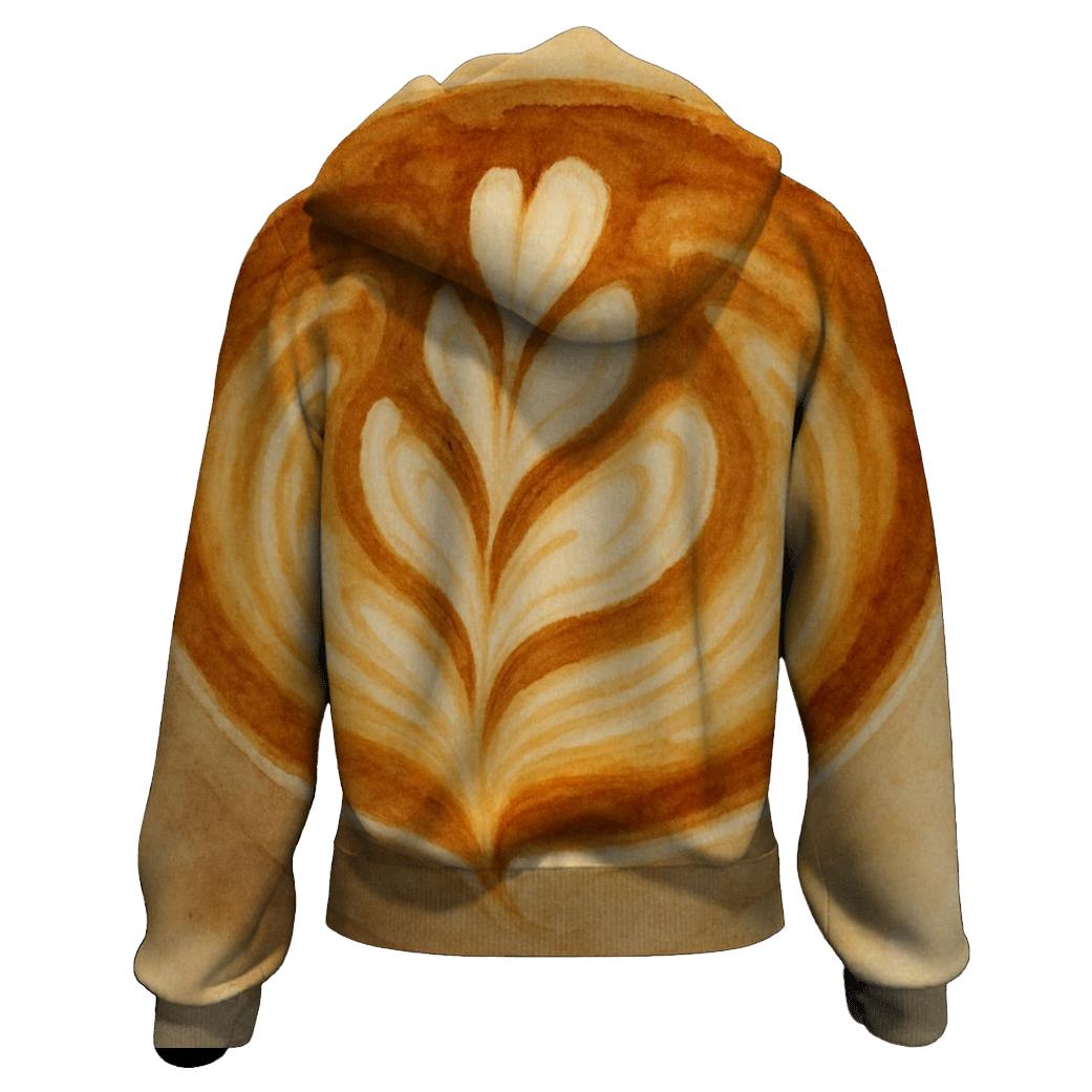 Latte Whirl zip-up hoodies