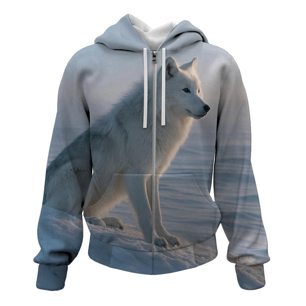 Silent Sentinel Of The Snowbound Tundra designer hoodies