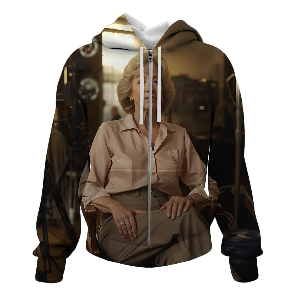 Polly Holliday Behind The Scenes At Classic Film Set heavyweight hoodies