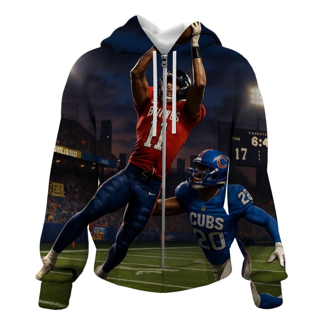 Cubs And Braves Clash At Dusk graphic hoodies