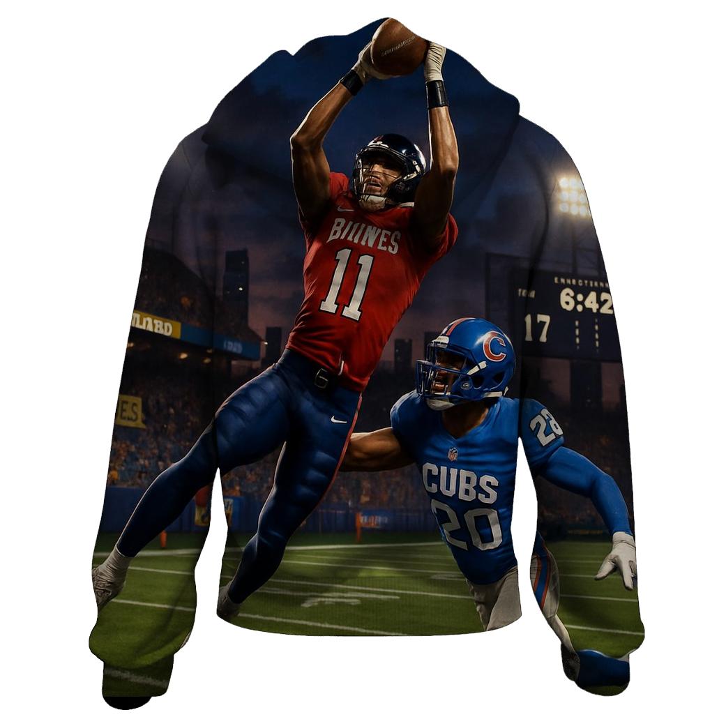 Cubs And Braves Clash At Dusk graphic hoodies