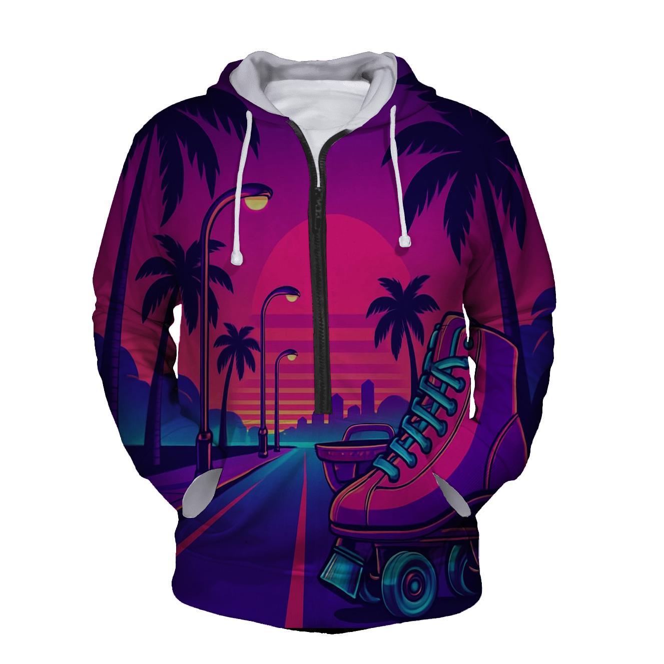 Neon Rollerwave Boulevard printed hoodies