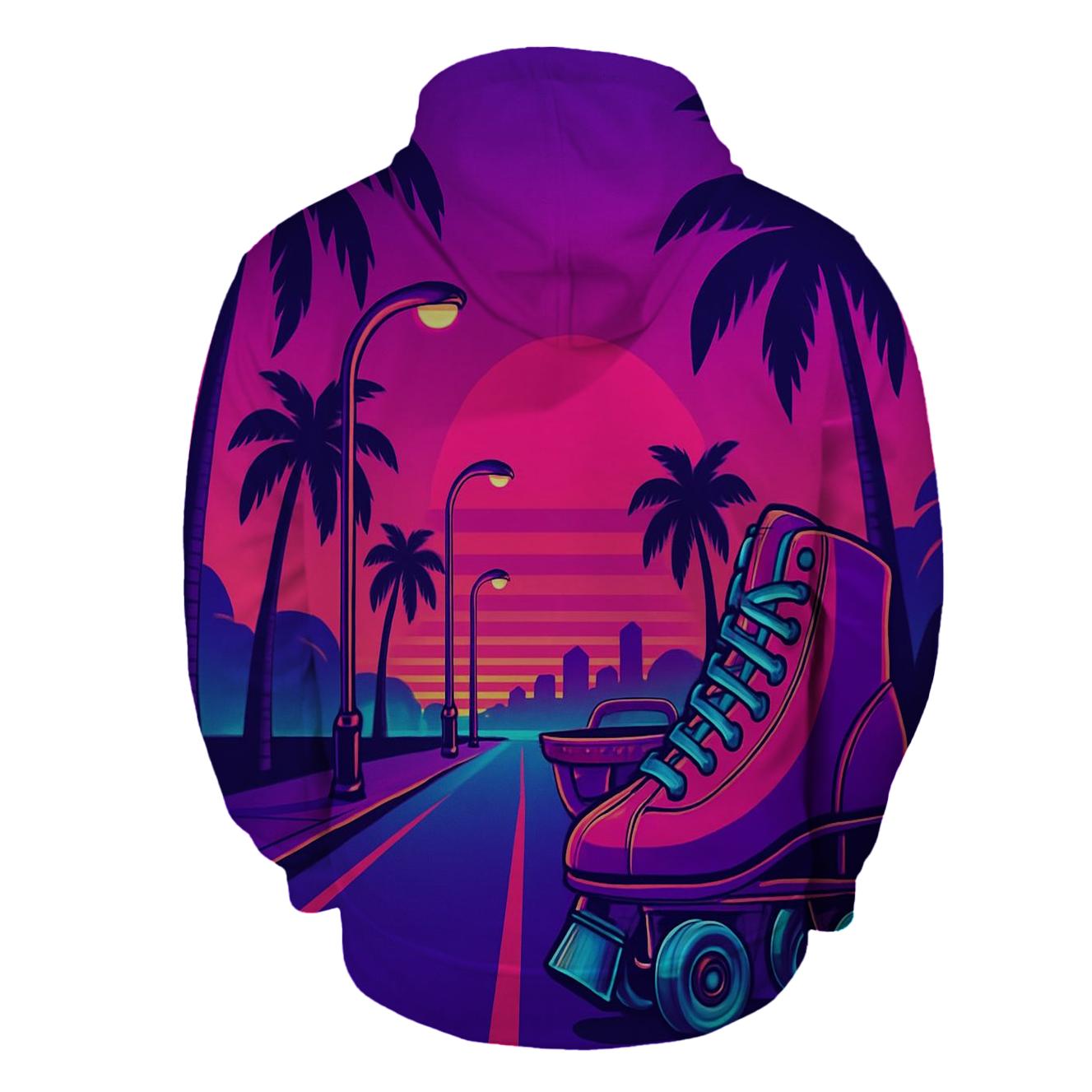 Neon Rollerwave Boulevard printed hoodies
