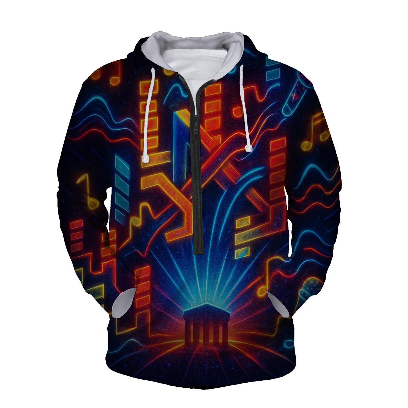 Retro Waveform Nexus zip-up hoodies