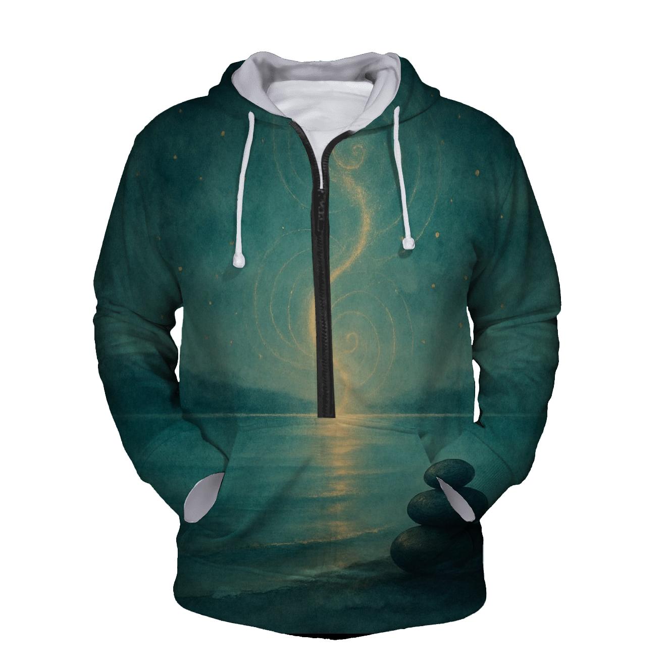 Luminous Drift zip-up hoodies