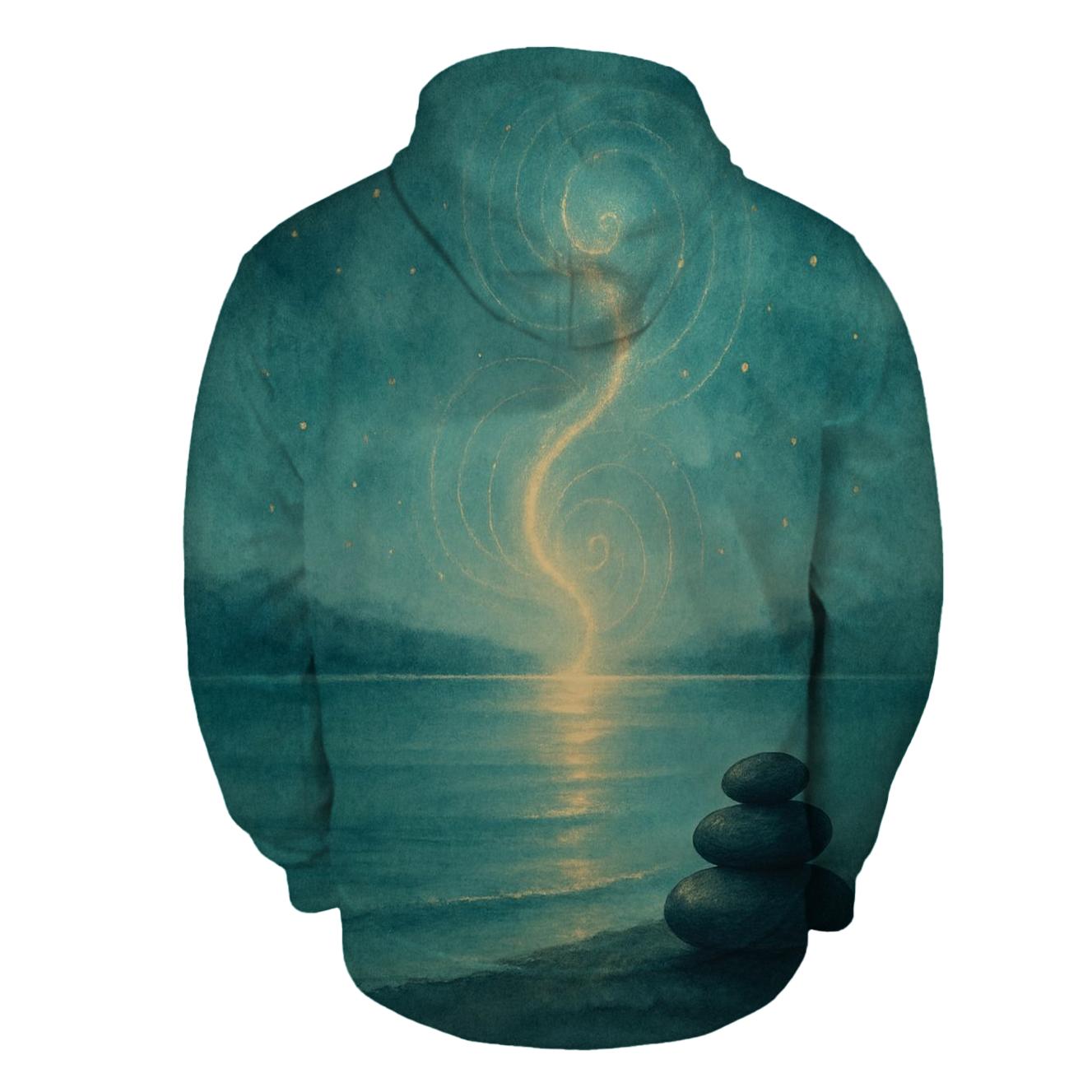 Luminous Drift zip-up hoodies